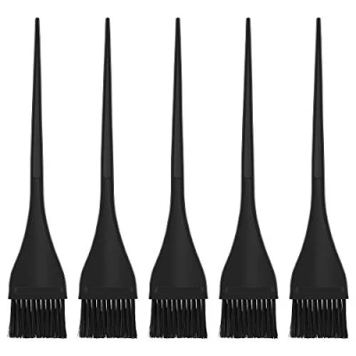 Afbeelding van LURROSE 5 stuks verfkwasten siliconen haarkleuring penseel kleuraccessoires voor kappers salon (zwart)