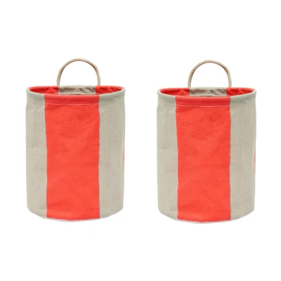 Afbeelding van OYOY Kara opbergmand small 22xØ18 cm 2 pack Cherry Red