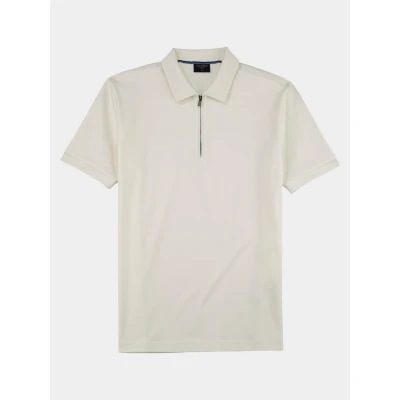 Afbeelding van OLYMP Casual Polo shirt Korte mouw gebroken wit
