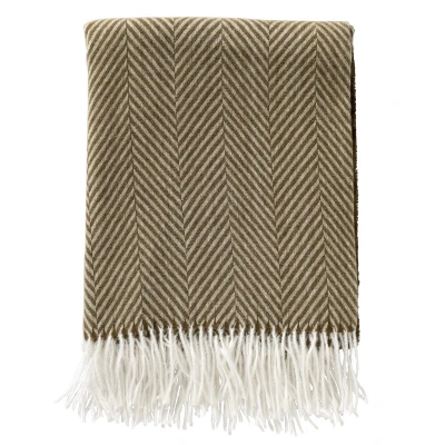 Afbeelding van Dutch Decor JOSEFIEN Plaid 140x180 cm lichtgewicht zigzag patroon Military Olive groen