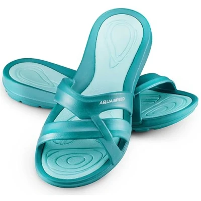 Afbeelding van Aqua Speed Badsandalen + microvezel handdoek set voor dames douchesandalen en meisjes saunasandalen badslippers