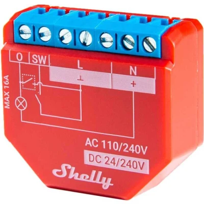 Afbeelding van Shelly 1 Plus PM Schakel meetactor Bluetooth, WiFi
