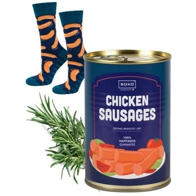 Afbeelding van soxo Warmte Sokken Heren Cadeau Voor Mannen Happy Socks Men 40 45 Worsten