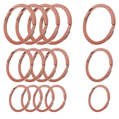 Afbeelding van Cerbery Gehard Stalen Sleutelringen Set 5 x 30 mm, 25 20 mm Ring Sleutelhanger (Zwart)