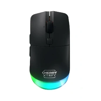 Afbeelding van CHERRY XTRFY M50 Wireless, Draadloze Gamingmuis, Verbinding via 2,4 GHz, Bluetooth &amp; Kabel, Ergonomische Vorm, RGB verlichting, Oplaadbaar, Zwart