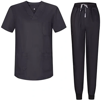 Afbeelding van MISEMIYA Gezondheidspyjama, uniseks, medische uniformen 817 8316, Zwart, XL