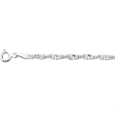 Afbeelding van Zilveren Ketting Singapore 2,25 mm x 45 cm lang