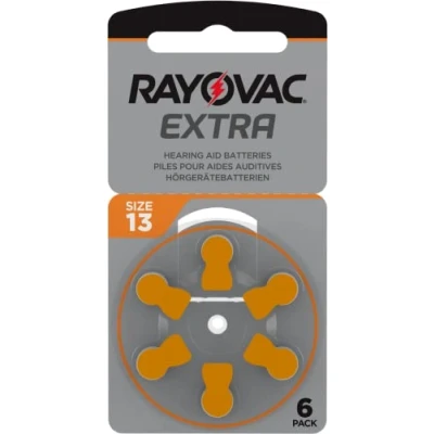 Afbeelding van Rayovac Acoustic zink lucht hoorapparaat batterij in de maat 13 Pack (met 60 batterijen geschikt voor hoorapparaten gehoorhulpen gehoorversterker) oranje