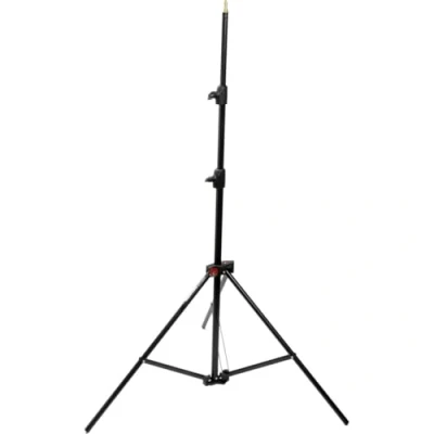 Afbeelding van Manfrotto 1052BAC Stativo Serie Babylight con Sistema Pneumatico, 3 Sezioni in Alluminio, Altezza 237 cm, Nero