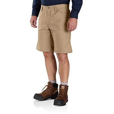 Afbeelding van Werkshorts Carhartt Men Rugged Stretch Canvas Short Dark Khaki Maat 30
