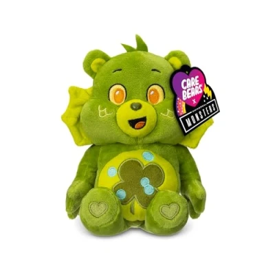 Afbeelding van Care Bears Universeel pluche dier, 23 cm, geluksbeer als wezen uit de zwarte lagune, zacht dier om te knuffelen voor meisjes en jongens, vanaf 4 jaar