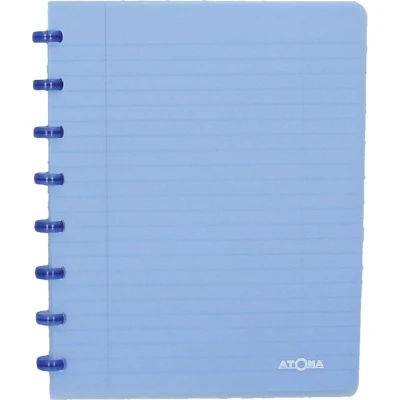 Afbeelding van Atoma Trendy Schrift, Ft A5, 144 Bladzijden, Commercieel Geruit, Transparant Blauw Schrift