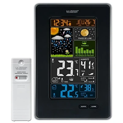 Afbeelding van La Crosse Technology WS6835 Weerstation, met kleurendisplay en maanfasen, zwart