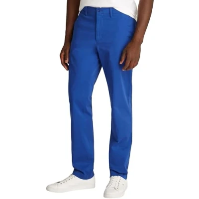 Afbeelding van Tommy Hilfiger Heren Denton Chino Satin MW0MW37873 Chino, Blauw, 29W/30L, Blauw (Monochroom Blauw), 29W / 30L