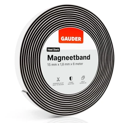 Afbeelding van GAUDER Magneetband Magneetstrip Extreem Zelfklevend Magneetrol (6 m)