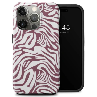 Afbeelding van Apple iPhone 15 Pro Hoesje Kunststof Selencia Hardcase/Backcover Trippy Swirl Dark Rose Telefoonhoesje