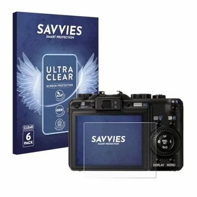 Afbeelding van Savvies Screenprotector voor Canon PowerShot G9 Folie Beschermfolie transparant (6 Stuks)