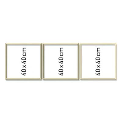 Afbeelding van Schipper 605150706 Schilderen op nummer, aluminium frame, triptychon, 120 x 40 cm, goudglanzend zonder glas, voor je kunstwerk, eenvoudige zelfmontage