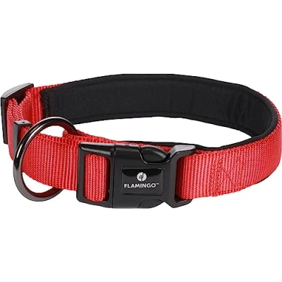 Afbeelding van Hond Halsband Abbi Rood M 45 50cm 25mm
