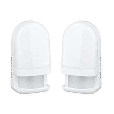Afbeelding van Trango Set van 2 11 239 led sensor nachtlampjes in wit met automatische functie, werking 3 x AAA batterij (niet inbegrepen), bewegingssensor, veiligheidslicht, oriëntatielampje, slaaphulp