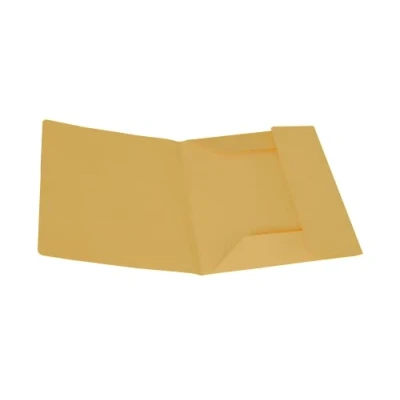 Afbeelding van Alevar Map met 3 kleppen van Manilla karton, 150 g, 100% gerecycled papier, formaat 25 x 33 cm, kleur geel, verpakking 50 stuks