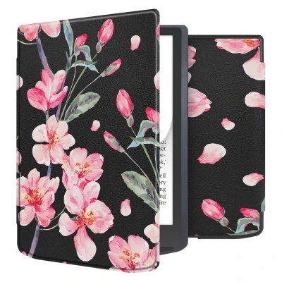 Afbeelding van Pocketbook InkPad 4 Hoes: imoshion Design Slim Soft Case Sleepcover Bookcase zonder stand Bookcase,Softcase Blossom Kunstleder E Reader Hoezen