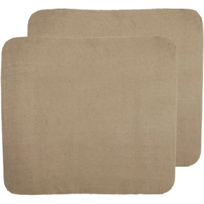 Afbeelding van Meyco Baby Uni aankleedkussenhoes 2 pack badstof taupe 85x75cm