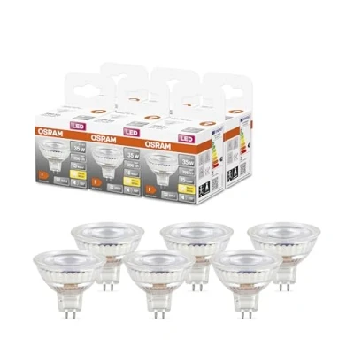 Afbeelding van OSRAM LED SPOT MR16 GL 35 12V reflektorpære, retrofit GU5.3 sokkel, 4,3W, 396lm, 2700K, varmt hvidt lys, meget lavt energiforbrug, lang levetid, ingen opvarmningstid