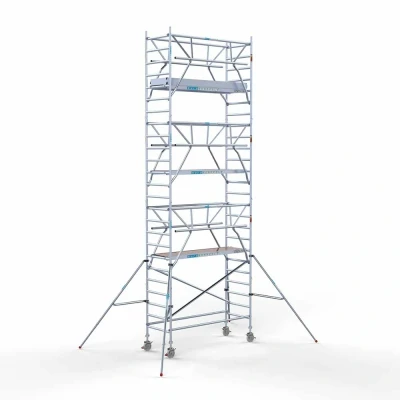Afbeelding van Pro. alu rolsteiger carbon light platform 0.90x2.50x8.2m werkhoogte + dubbele voorloopleuning
