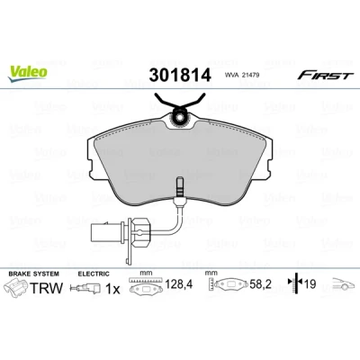 Afbeelding van Valeo Remblokset 301814
