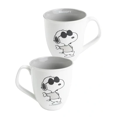 Afbeelding van United Labels The Peanuts Snoopy mok, 280 ml, grijs wit, koffiemok van keramiek, koffiebeker