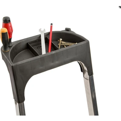 Afbeelding van TRAPLADDER ALUMINIUM 3 TREDEN EURO STEP