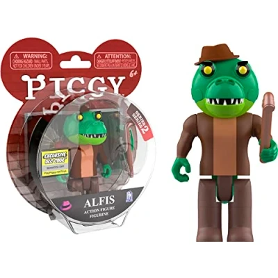 Afbeelding van Piggy figuur met gewrichten, 10 cm Alfis speelfiguren vanaf 6 jaar Lansay