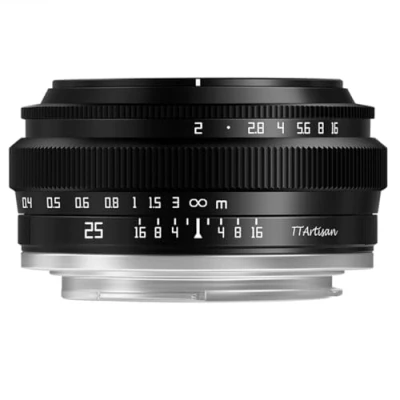 Afbeelding van TT Artisan APS C 25mm F2 voor M43 vatting, zwart
