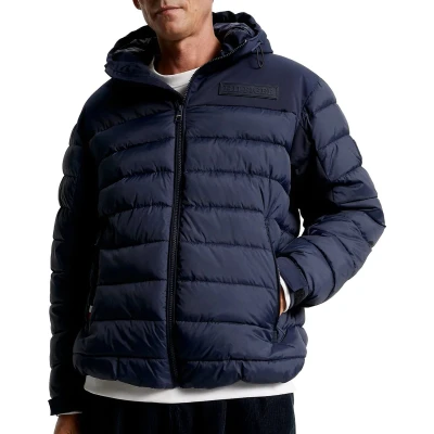Afbeelding van Tommy Hilfiger New York Jas Navy maat XL Heren Winterjas met Regular fit Pasvorm Suitable Herenkleding