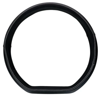 Afbeelding van All Ride Stuurhoes Vrachtwagen Sturen met Diameter 44 46CM Rubber Stijlvol Ontwerp Zwart/Wit