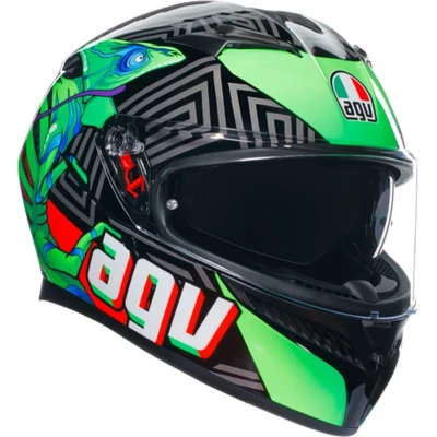 Afbeelding van Agv K3 E2206 Mplk Kamaleon Black Red Green 013 XL Maat Helm