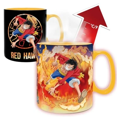 Afbeelding van ONE PIECE Mug Heat Change 460 ml Luffy &amp; Sabo cardboard box