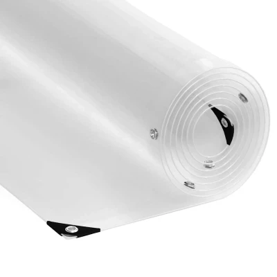 Afbeelding van vidaXL Doorzichtig zeildoek met zeilringen 4x10 m PVC