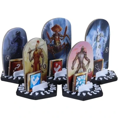 Afbeelding van 10 stuks voordeelverpakking Feldherr Kiesbasis compatibel met Gloomhaven + Frosthaven Gloomhaven: Jaws of the Lion, Kleur:Black White