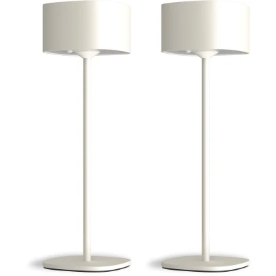 Afbeelding van Calex Serino Oplaadbare Tafellamp 2 Stuks Draadloos Binnen en Buiten Warm Wit Licht Dimbaar Zand