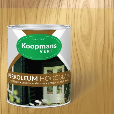 Afbeelding van Koopmans Perkoleum Hoogglans Transparant 0,75 ltr 232 lichteiken Buitengevel &amp; Tuin