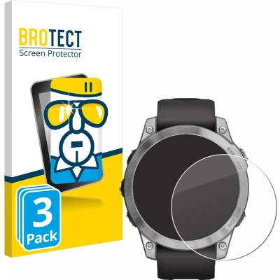 Afbeelding van BROTECT Glas Screenprotector voor Garmin Fenix 7 (47 mm) Gehard Beschermglas 9H (3 Stuks)