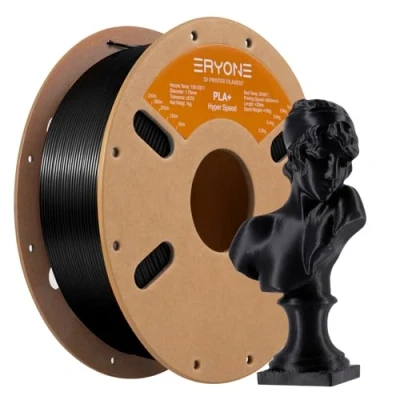 Afbeelding van ERYONE High Speed Filament PLA+ 1.75mm +/ 0.03mm, 3D Printing PLA Pro Fit Most FDM Printer, 1kg (2.2LBS) / Spool, Black