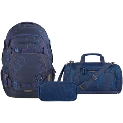 Afbeelding van Coocazoo schoolrugzakset MATE Blue Motion, etui + sporttas