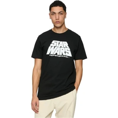Afbeelding van Merchcode STAR WARS Original LOGO Tshirt print, Heren, Maat: Medium, Black