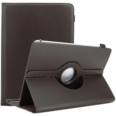Afbeelding van Cadorabo Tablet Hoesje geschikt voor Alcatel 1T (10 Zoll) in BRUIN 360 graden beschermhoes van imitatieleer met standfunctie en elastische band