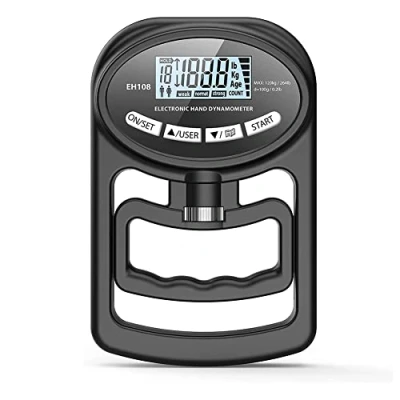 Afbeelding van Upxiang 265 lbs/120 kg hand dynamometer grip kracht trainer elektronische krachttester krachttester, zwart