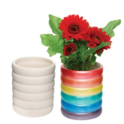 Afbeelding van Baker Ross AX722 Keramische Regenboog Bloempotten (Doos Van 2)