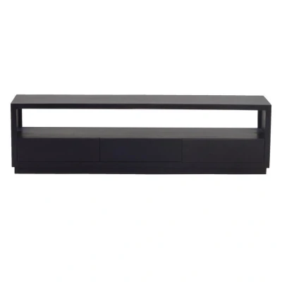 Afbeelding van Giga Meubel Tv Mangohout Zwart 150x40x50cm 3 Lades Kast Luxurious